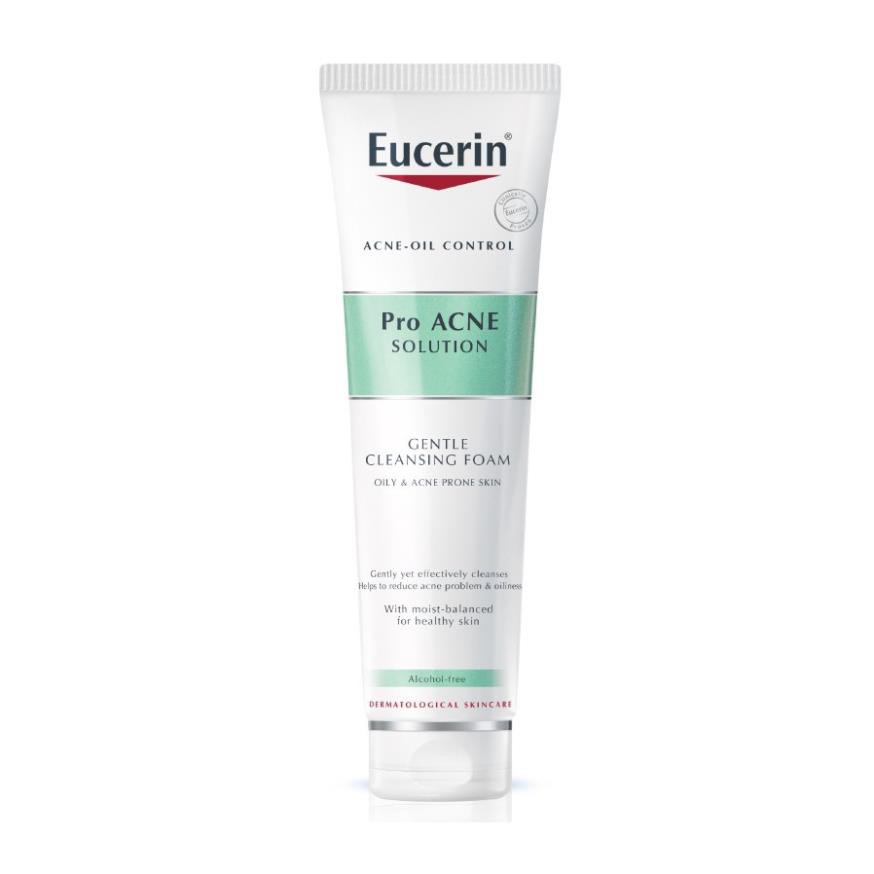 [CHÍNH HÃNG] Eucerin Sữa Rửa Mặt Tạo Bọt Dịu Nhẹ Cho Da Mụn Eucerin Pro Acne Solution Gentle Cleansing Foam 150g