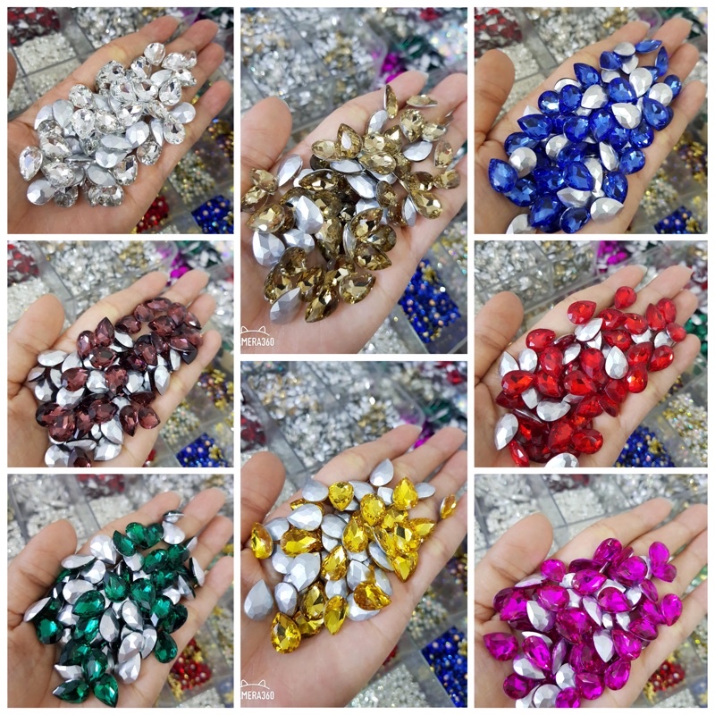 set đá khối giọt nước