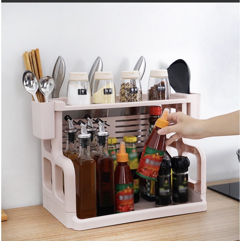 Kệ gia vị Việt Nhật 2 tầng - cứng cáp chắc chắn tiện dụng