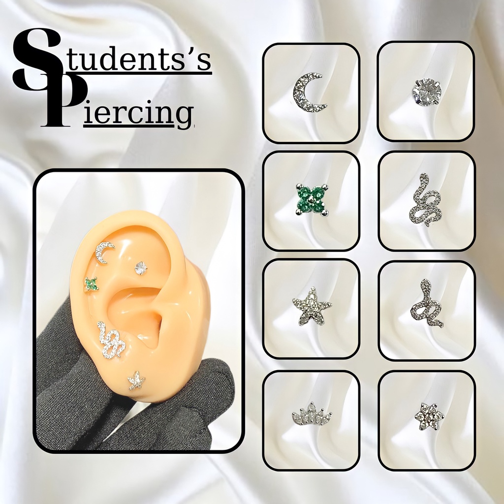 KHUYÊN TAI HÌNH ĐÁ CHÂN VẶN CÁ TÍNH - KHUYÊN XỎ TAI