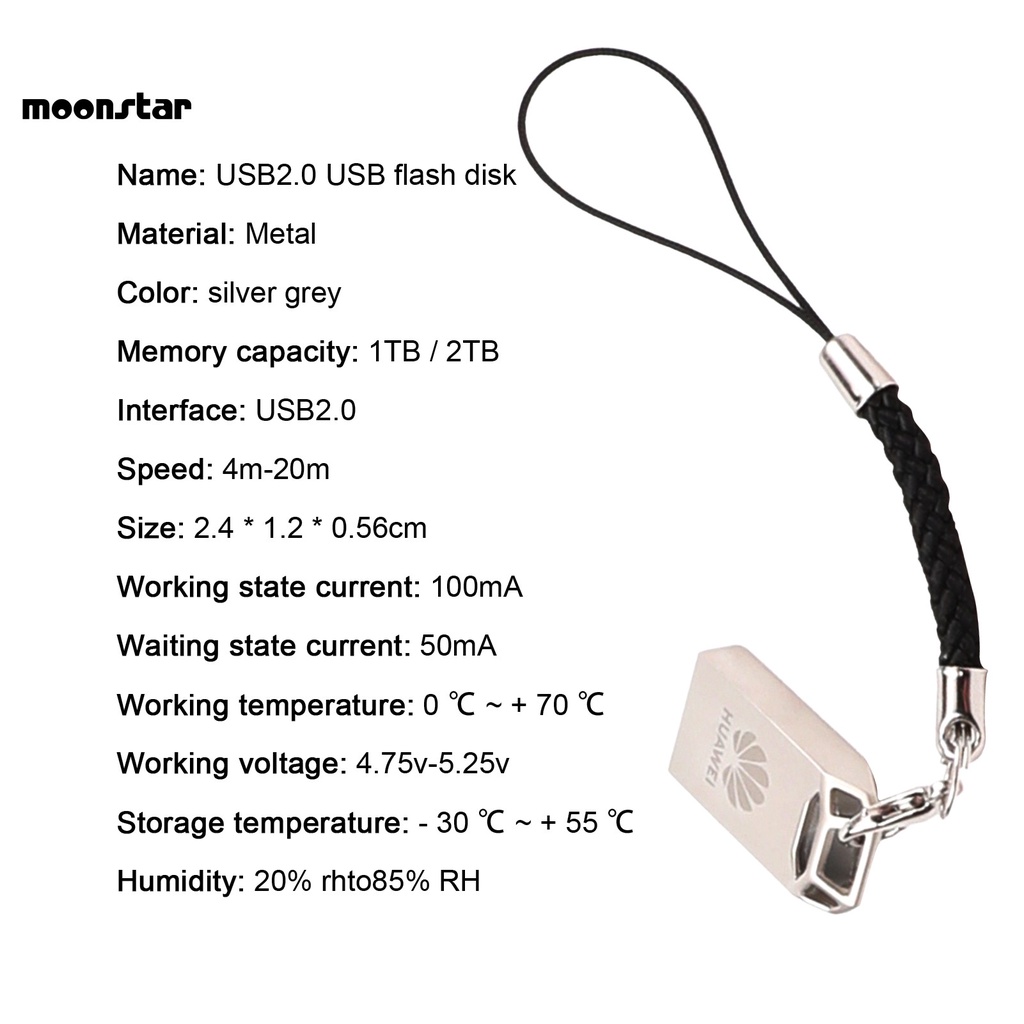 MS   1TB/2TB U Disk USB 2.0 U Disk Pen Drive Shockproof for Computer