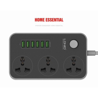 Ổ cắm điện cao cấp ldnio kiêm 6 cổng sạc 3.4a