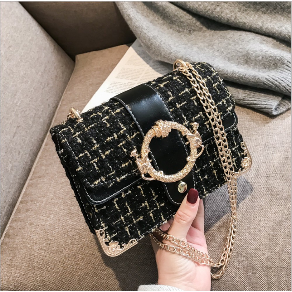 Túi xách tay nữ,túi đeo chéo nữ dạ nẹp viền BH 288 | BigBuy360 - bigbuy360.vn