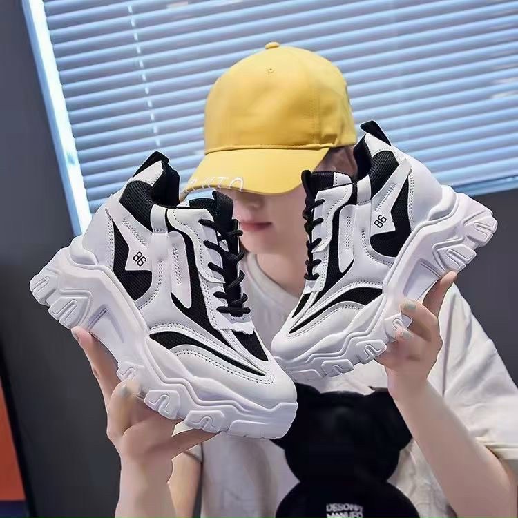 Giày thể thao nữ, sneaker độn đế 9 phân phom nhỏ phong cách trẻ trung tăng chiều cao hoàn hảo
