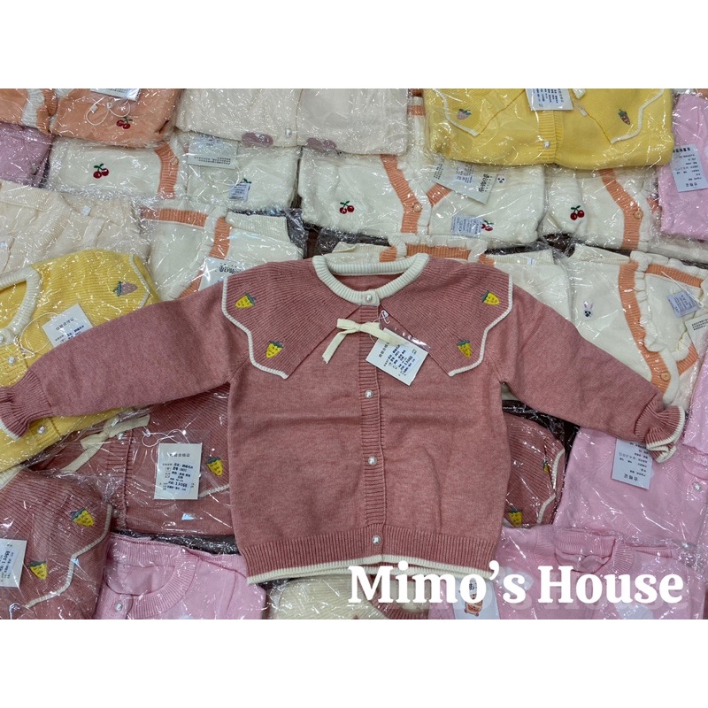 Áo khoác len cardigan bé gái, vải dày dặn, chất đanh đẹp giữ ấm tốt