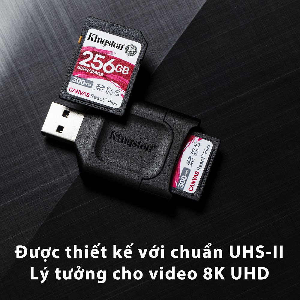 Thẻ Nhớ SD Kingston Canvas React Plus cho Camera quay phim chuyên nghiệp 4K/8K 64GB MLPR2/64GB - BEN | BigBuy360 - bigbuy360.vn