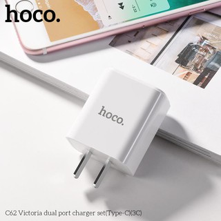 Củ Sạc Nhanh Đa Năng Hoco C62 Sạc Chính Hãng 2 cổng USB tiện dụng HÀNG ĐẸP