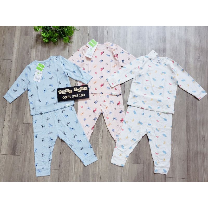 Lullaby Bộ dài sợi tre cài vai bé trai/ bé gái (sale)