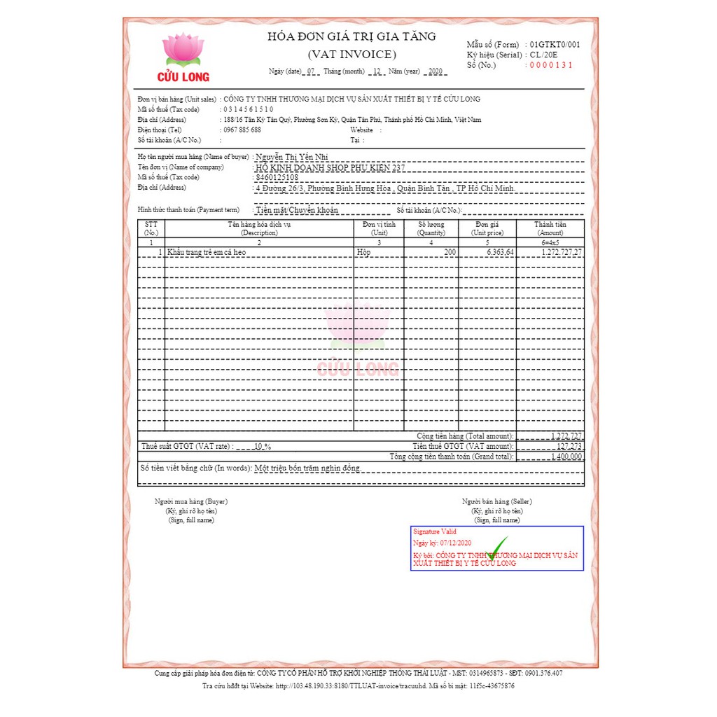 Khẩu trang trẻ em Gấu panda hàng công ty Cửu Long hộp 10 cái | BigBuy360 - bigbuy360.vn