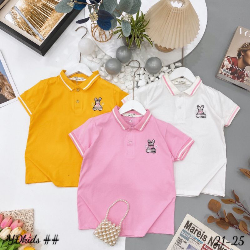 POLO BÉ GÁI {27-45kg} Áo phông có cổ bé gái size đại (Mẫu mới nhất 2023) Link 3