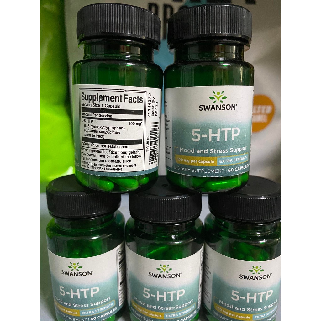 Swanson 5 HTP 60v - Giảm Căng Thẳng, Hỗ Trợ Giấc Ngủ