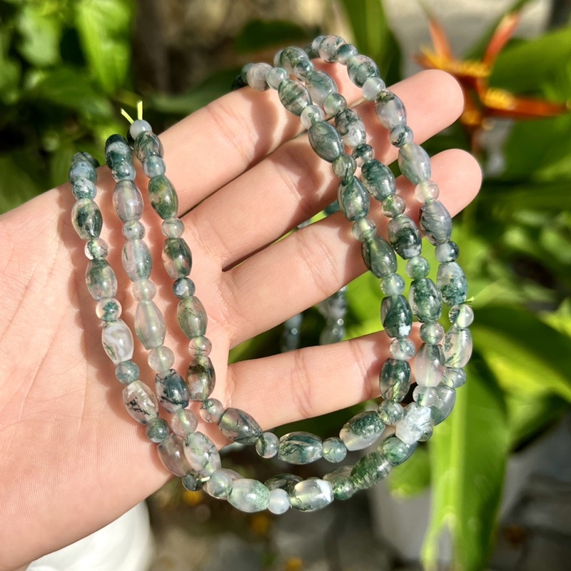 Vòng tay mã não rêu xanh