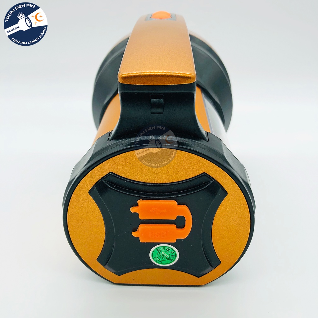 Đèn pin cầm tay siêu sáng 200W YUXING F8 LED Tích hợp năng lượng mặt trời, kèm tính năng sạc dự phòng cho điện thoại