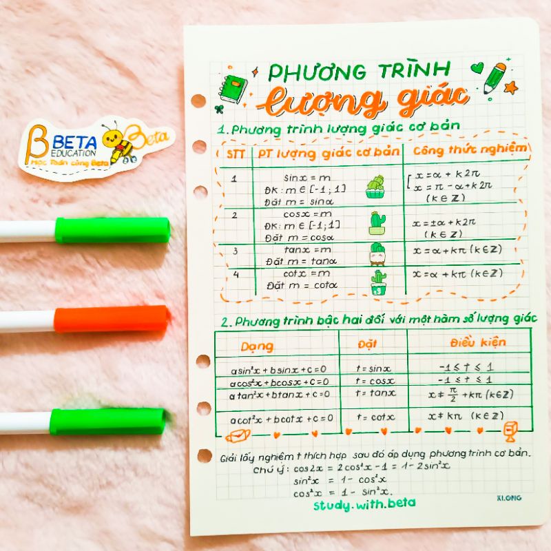 Sổ giấy trang trí toán 11 bản sách mới
