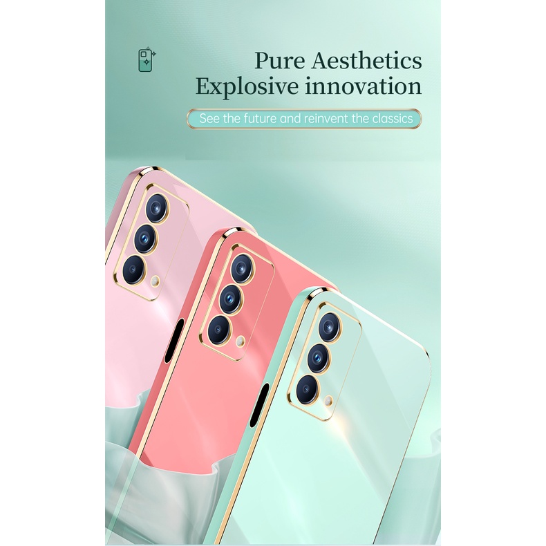 Ốp điện thoại silicon mạ viền cho Oppo A94 4G A95 A74 A9 A15 A15S A52 A72 A54 Reno 5F Reno 5 Reno 4F