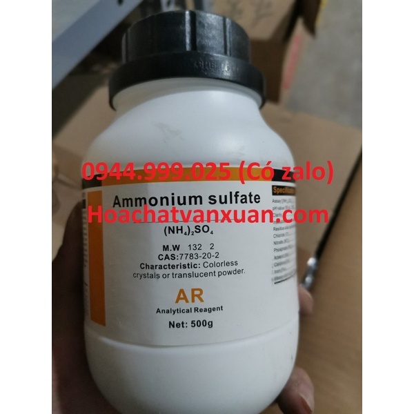 Ammonium sulfate (NH4)2SO4 lọ 500g amoni sunphat CAS 7783-20-2 phèn kép