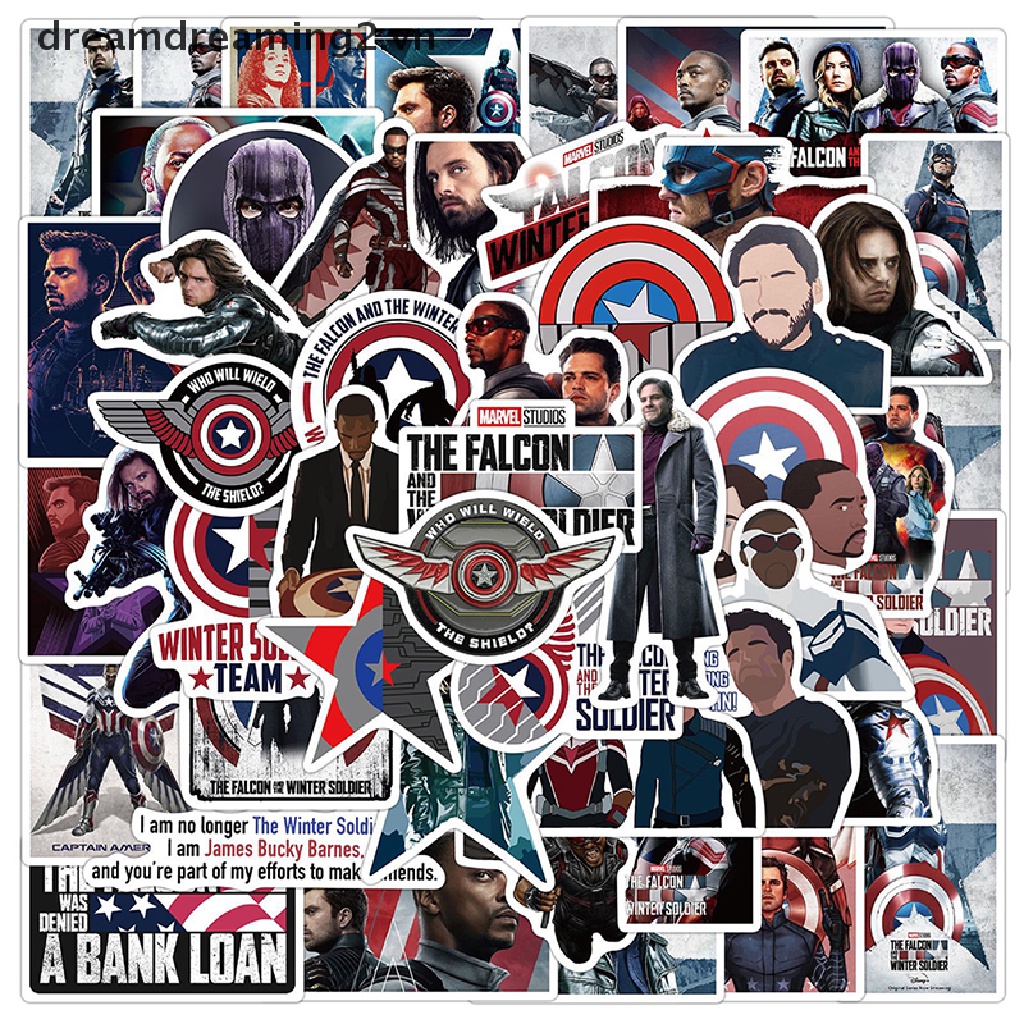 Bộ 50 Miếng Dán Trang Trí laptop Họa Tiết Chiến Binh Mùa Đông