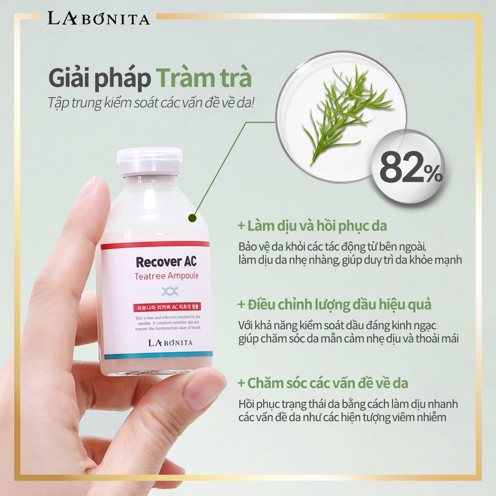 Labonita Recover AC Tea Tree Ampoule-Tinh chất phục hồi dưỡng da cho da mụn 40ml