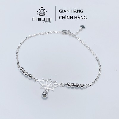 Lắc Chân Nữ Đài Sen Mix Bi Bạc Ta - Minh Canh Jewelry