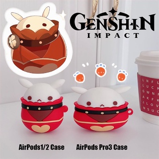Vỏ bảo vệ hộp sạc tai nghe Airpods 1 2 3 pro bằng silicon họa tiết hoạt hình Klee dodoco genshin impact độc đáo