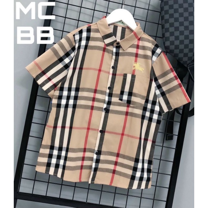 Áo sơ mi bé trai họa tiết Burberry size đại 10-16 26-40kg