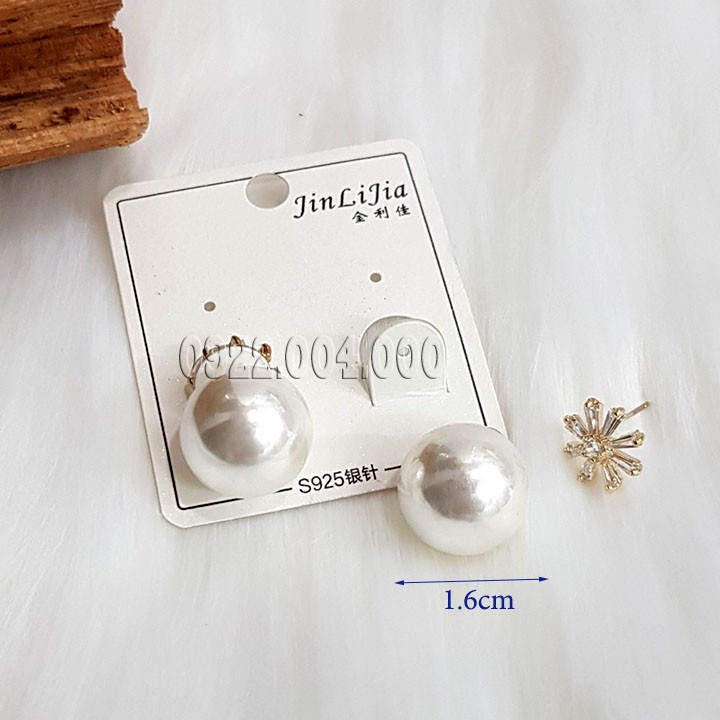 Bông tai nữ hột bẹt lớn BZ1535