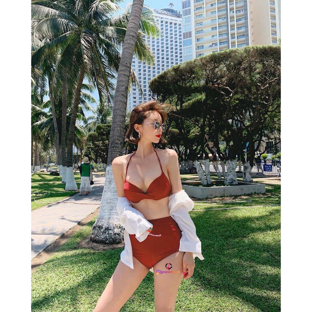 Bikini Có Gọng Đệm Dày Nâng Ngực Quần Cạp Cao Rúm Che Bụng có bán lẻ áo lẻ quần | BigBuy360 - bigbuy360.vn