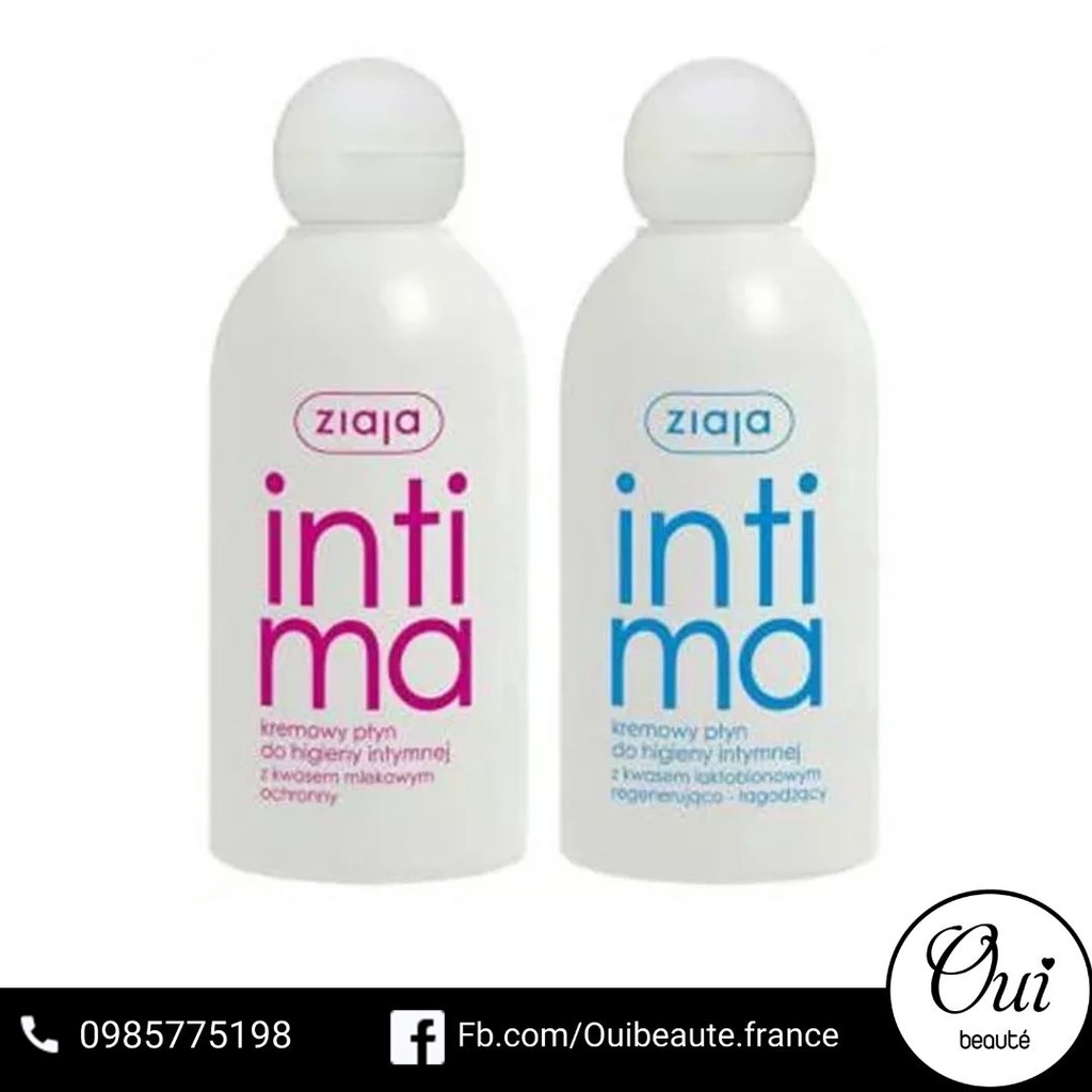 Dung dịch vệ sinh phụ nữ dạng gel Intima ziaja, vệ sinh vùng kín giảm viêm, giảm ngứa, se khít 200ml Ouibeaute