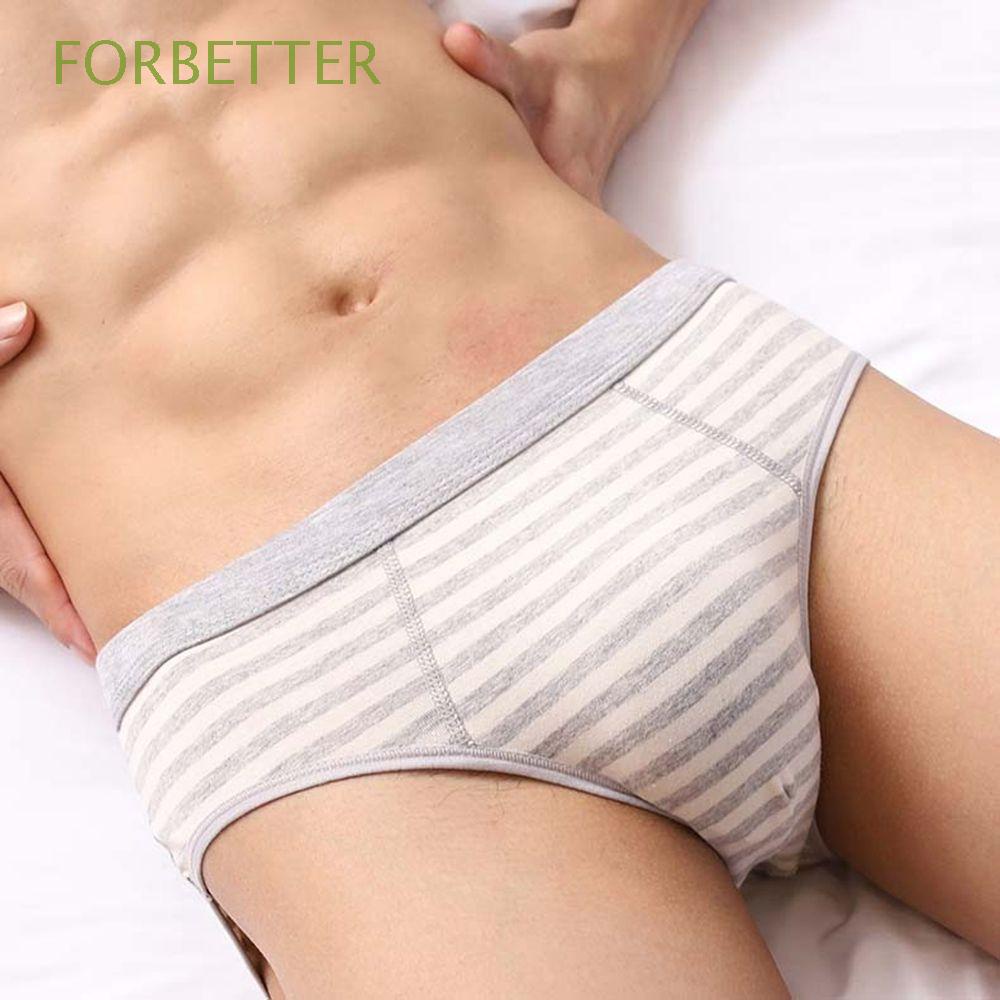 Quần lót cotton mềm mại màu trơn kẻ sọc đơn giản thoáng khí phong cách Hàn Quốc cho nam