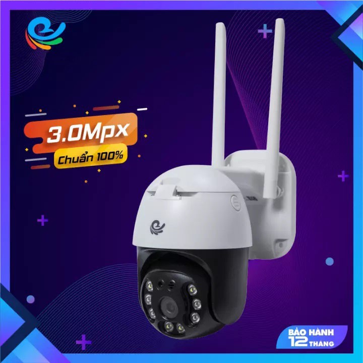 CAMERA ip wifi NGOÀI TRỜI Carecam 3.0Mpx, XOAY 360 độ hổ trợ THẺ NHỚ lên đến 128GB