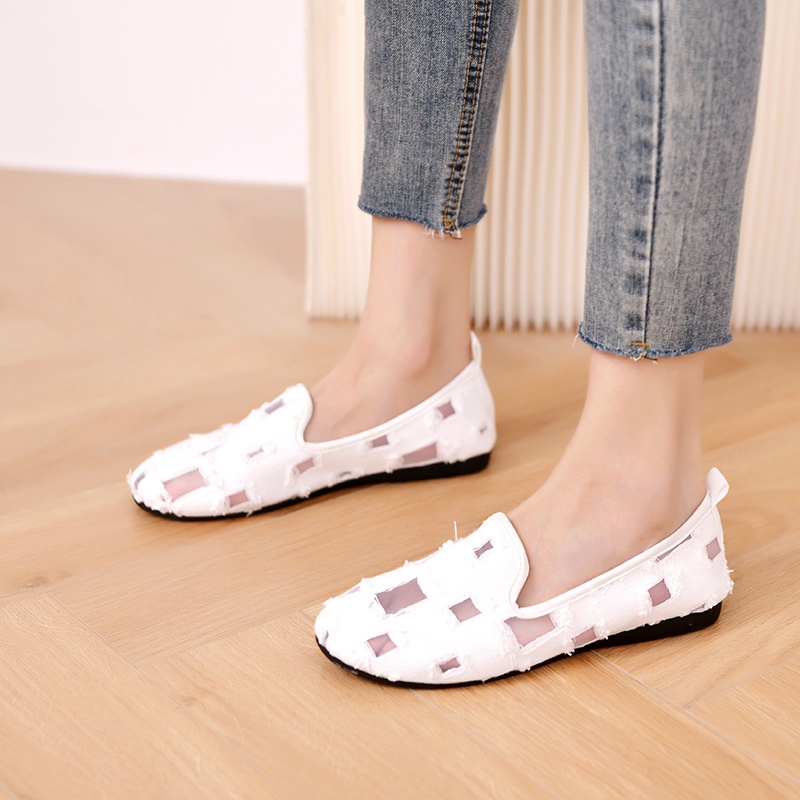 Giày Búp Bê Đế Bằng Thiết Kế Thoáng Khí Thời Trang Cho Nữ