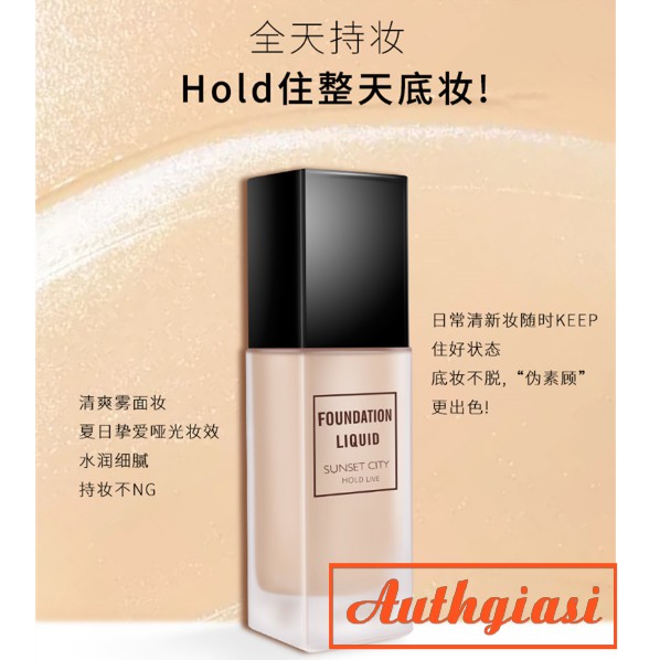 Kem nền siêu mịn chống mốc Hold Live Foundation Liquid Sunset City | BigBuy360 - bigbuy360.vn
