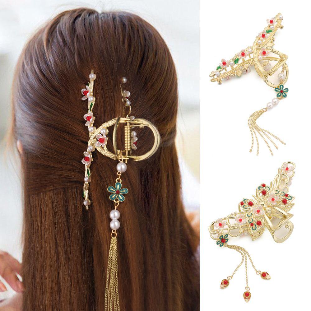 BEAUTY Tassel Hair Clips Fashion Women Girls Metal Hairgrip Headwear Styling Tools|Bow Hairpins
