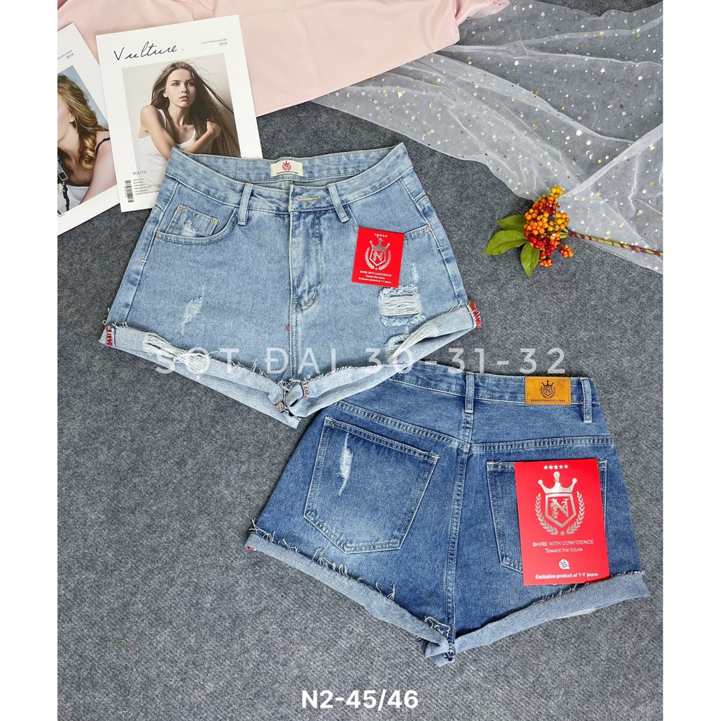 Quần short bò nữ hàng rách bụi cá tính siêu xinh size đại