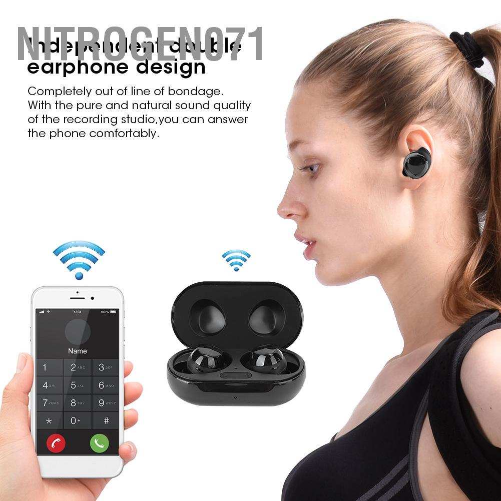 Nitrogen071 R175 Bluetooth 5.0 Earphone True Wireless Smart Touch Mini In‑ear Sport for Samsung Buds