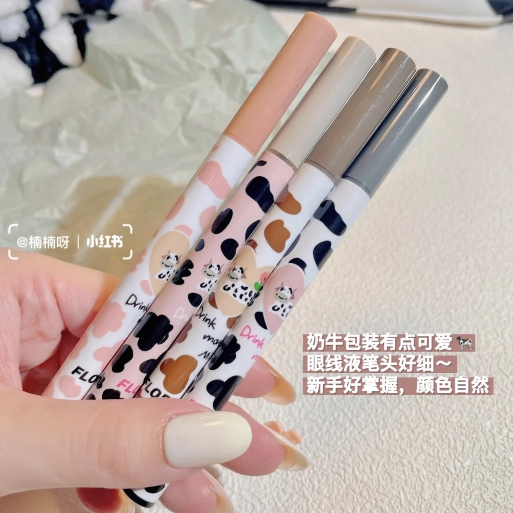 Flortte Bút Kẻ Mắt Màu Sáng / Bút Lông Tơ Tằm