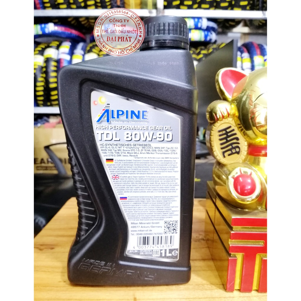 Nhớt hộp số ALPINE GEAR OIL 80W-90 GL-4/GL-5