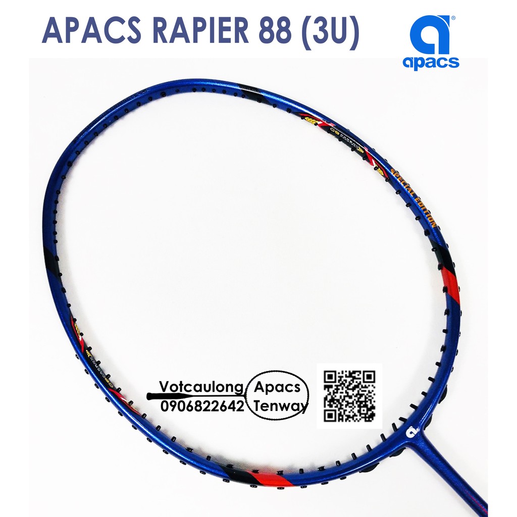 [Chính hãng] Vợt cầu lông Apacs Rapier 88 (3U) Vợt 3U giá rẻ nhất so với các dòng vợt trên thị trường -Có phiếu bảo hành