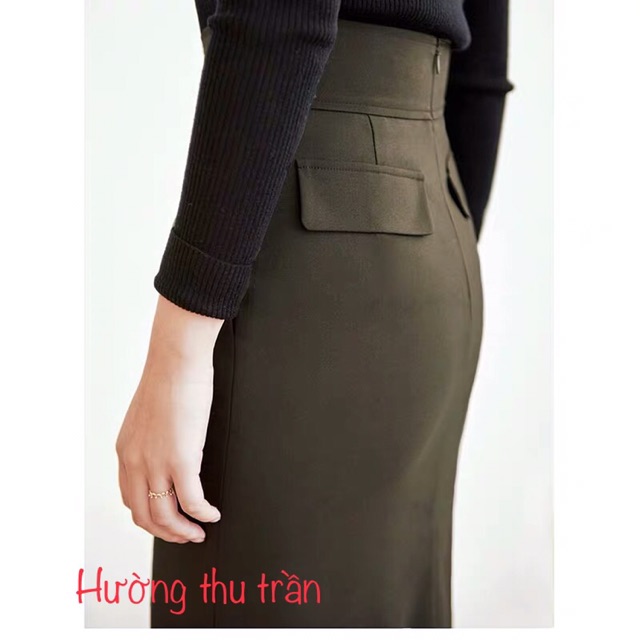 Chân váy dáng suông cạp cao thời trang công sở sành điệu | BigBuy360 - bigbuy360.vn