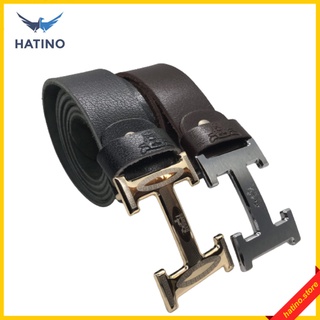 Thắt Lưng nam chữ H, Dây Nịt nam mặt khóa chữ H kim loại đúc, dây da bò nguyên miếng Siêu Bền