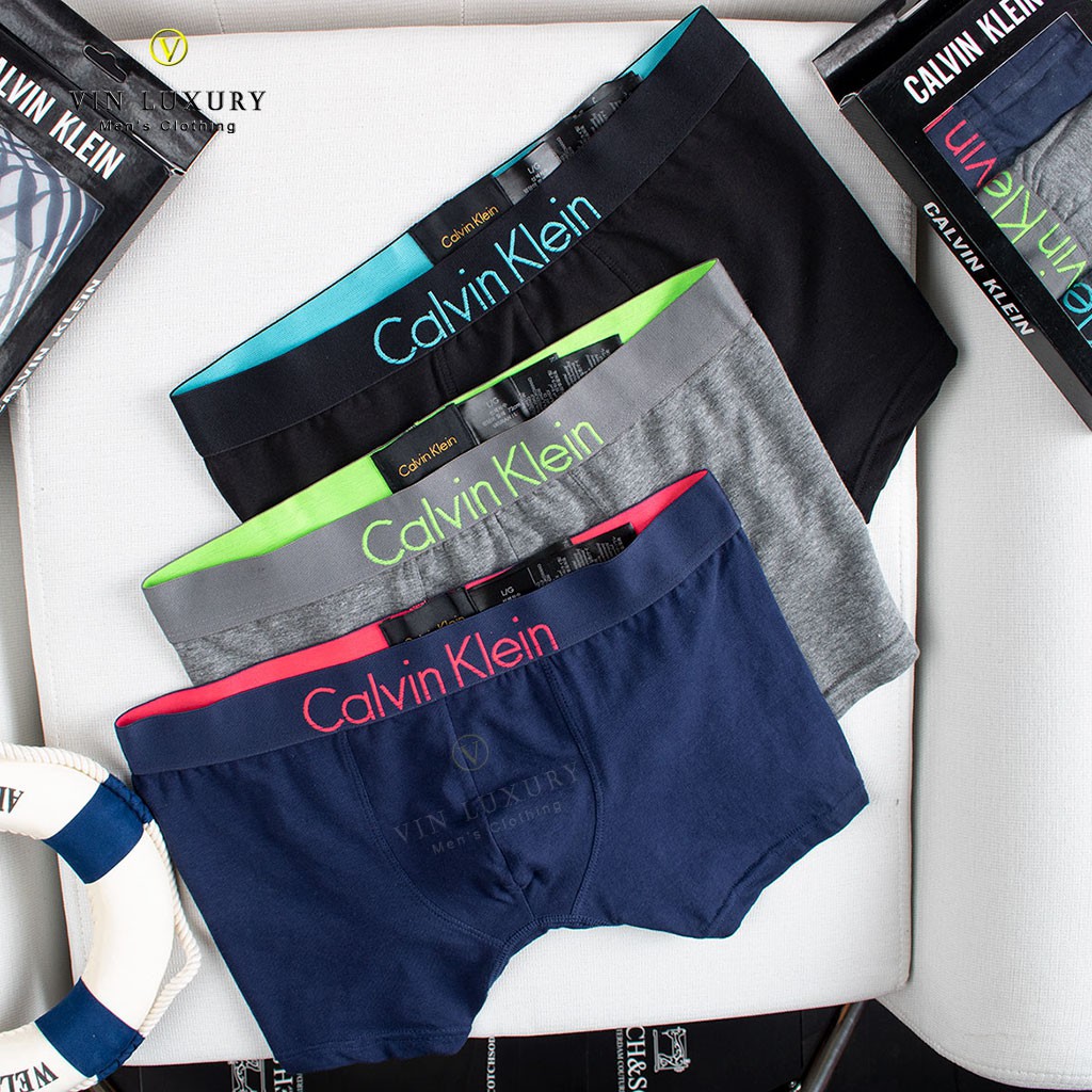 [Cam Kết 100% Hàng Xịn] Hộp 3 Quần Lót Nam Boxer Cao Cấp CK2410 - Vin Luxury Hàng Hiệu