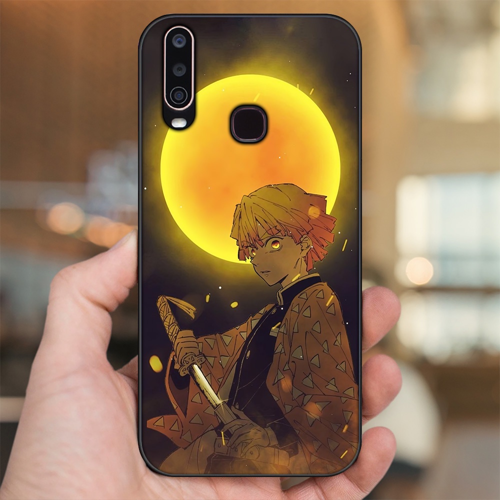 Ốp lưng Vivo Y12, Y15, Y17, U10 viền đen in hình Zenitsu Kimetsu no Yaiba