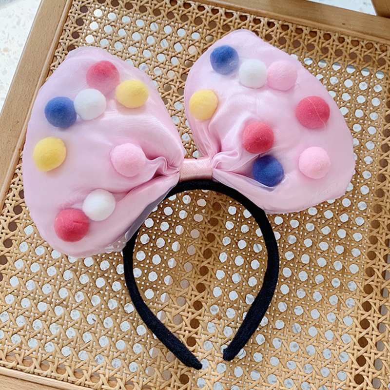 Băng Đô Nơ Lớn Bằng Lông Xù Làm Phụ Kiện Chụp Ảnh Sân Khấu