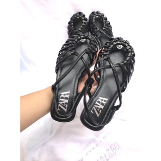 (sẵn)dép nữ- sandan nữ đan dây mũi tròn