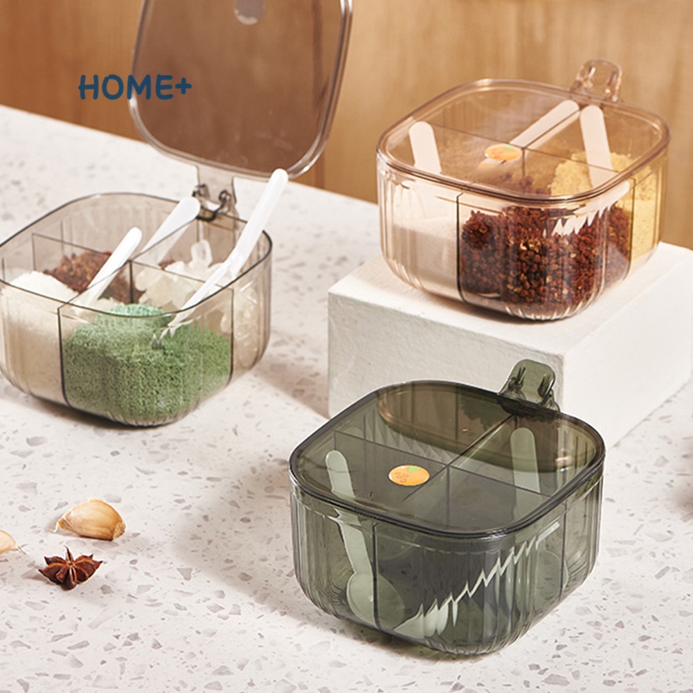 Set 4 Hộp Đựng Gia Vị Trong Suốt Đa Năng Cho Nhà Bếp