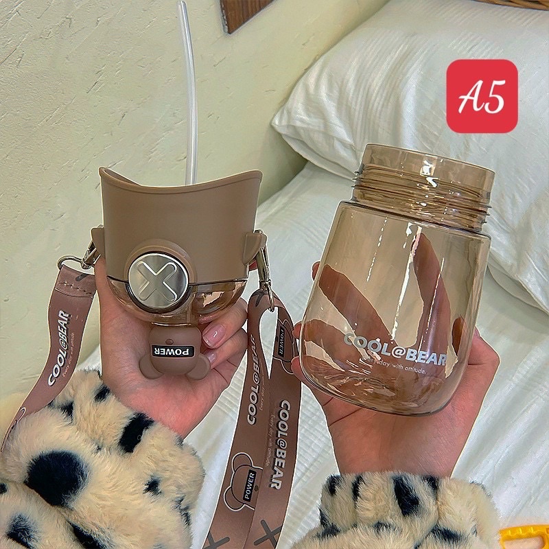Bình nước gấu cool &amp; bear 630ml siêu cute xinh muốn xỉu nè