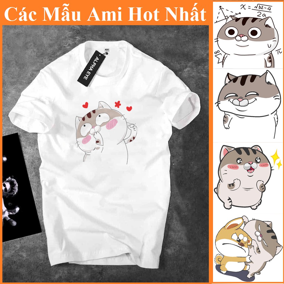 Những Mẫu Áo Thun Mèo Ami Bụng Bự Freesize Hot Nhất - Kiểu Unisex Nam Nữ Chất Cotton Dáng Rộng Rãi Thời Trang Rẻ Đẹp