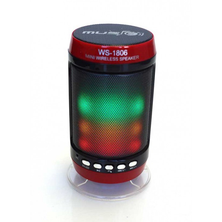 Loa bluetooth đa năng Wster WS-1806 có Led (đen)