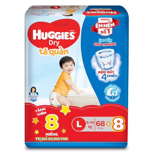 TÃ QUẦN HUGGIES L68