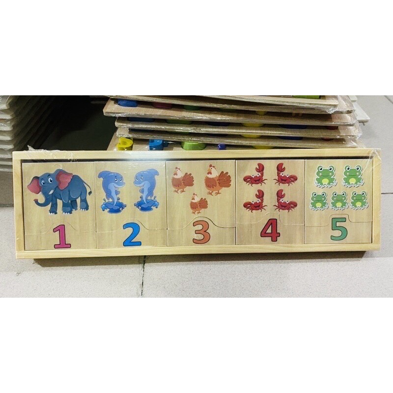 Bộ ghép số và lượng tương ứng từ 1-10
